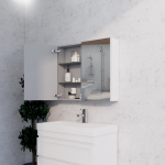 Matte White 900 Shaving Cabinet